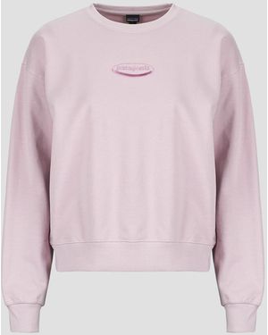 Patagonia Sweatshirts W's '95 Oval Logo Daily Crew - Rose