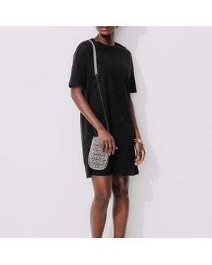 Promod Robe Robe t-shirt léopard en coton - Noir