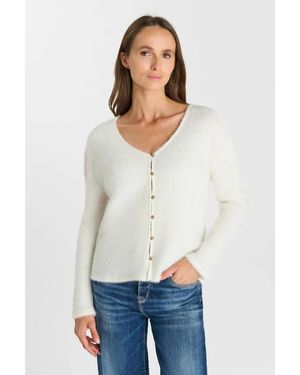 Le Temps Des Cerises Gilet Cardigan Rita - Blanc