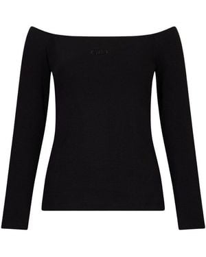 Liu Jo T-shirt T-shirt à épaules dénudées en coton - Noir