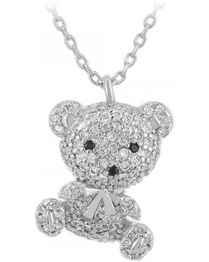 Sc Crystal Collier B4335-ARGENT - Blanc