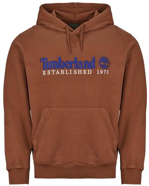 Timberland Capuchon Sweaters Embroidered Logo Established 1973 - Bruin
