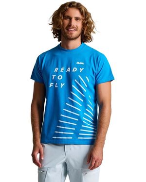 Slam T-shirt Foil Ss - Bleu