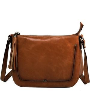 Katana Pochette Pochette Cuir De Vachette Collet Végétal 66820 - Marron
