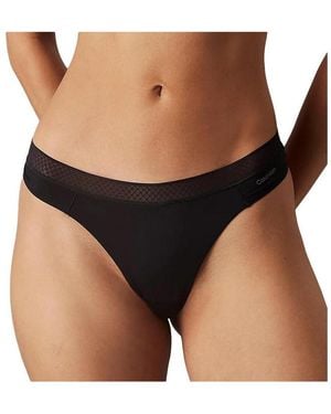 Calvin Klein Strings Thong1 - Noir