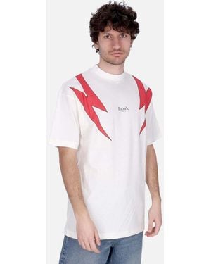 Phobia T-Shirt Maglietta Uomo Screaming Skulls Print Tee - Rouge