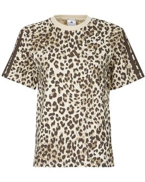 adidas T-Shirt Korte Mouw Seasonal Essentials Animal Print T-Shirt - Zwart