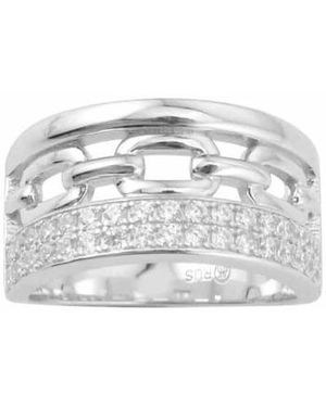 Orusbijoux Bijoux Bague Argent Sissi Zirconium Blanc - Métallisé