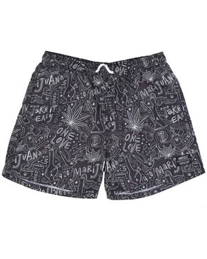 Wesc Maillots De Bain Zack Mary Jane Aop Swim Trunk - Gris