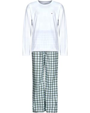 Tommy Hilfiger Pigiami Camicie Da Notte Ls Woven Pj Set Print - Blu