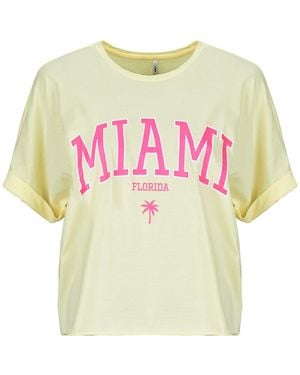 ONLY T-Shirt Korte Mouw Onlmindy Life - Geel