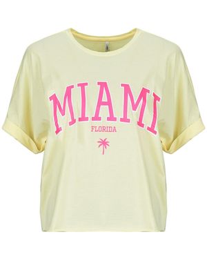 ONLY T-Shirt Onlmindy Life - Gelb