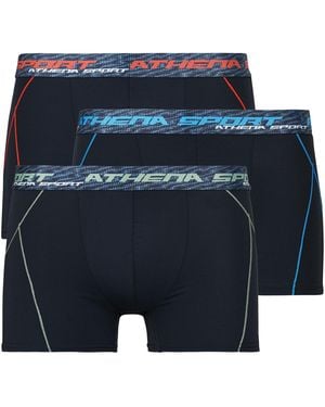 Athena Boxers Traning Dry Pack De 3 - Blauw