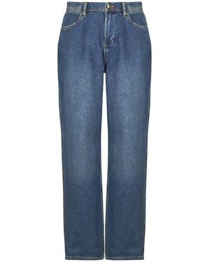 Timberland Jeans Sandown Back Embroidered Tree Logo Denim Pant - Blu