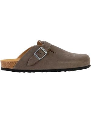 Plakton Mules Mules Cuir Blog - Marron