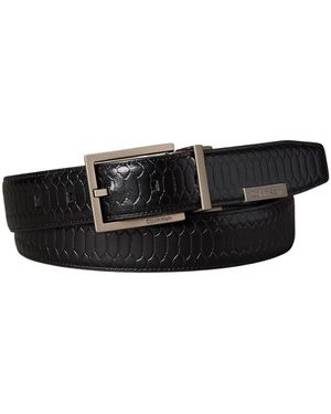 Calvin Klein Ceinture SQUARE BUCKLE SNAKE 32MM - Noir