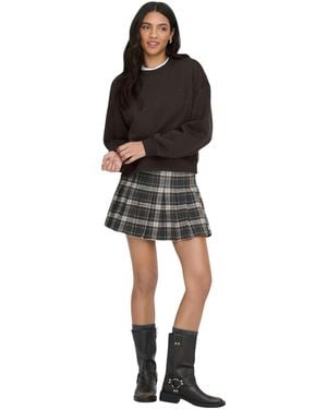 ONLY Jupes Courtes Onlchelsea Check Skort Pnt 15328841 - Noir
