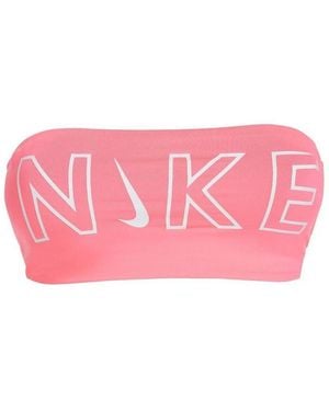 Nike Maillots de bain Bandeau Bikini Top - Rose