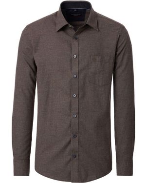 CASA MODA Chemise Chemise Structure Marron