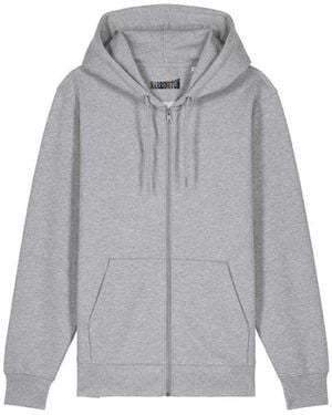 Harrington Sweat-shirt Sweat-shirt zippé gris chiné à coudières