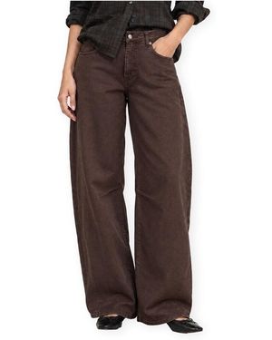 ONLY Jeans Larges Calças Calla Baggy - Marron