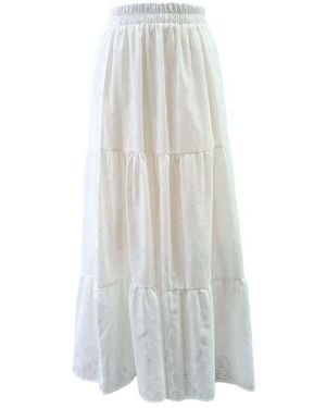 White Wise Jupes longues q-nol-68023 - Blanc