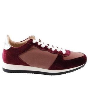 LK Bennett Baskets Baskets en velours - Rouge