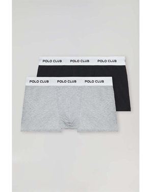 POLO CLUB Boxers PACK - 2 BOXER UNDERPANTS PC B-G - Blanc