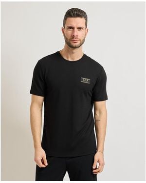 EA7 T-shirt T-shirt col rond avec logo - Noir