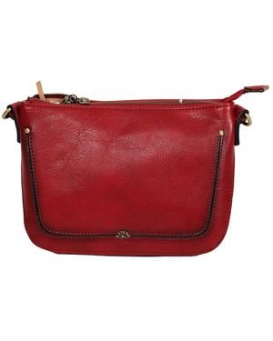 Katana Pochette Pochette Cuir De Vachette Collet Végétal 66820 - Rouge