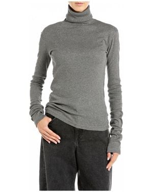 Replay T-shirt T-shirt manches longues gris fonc mlang