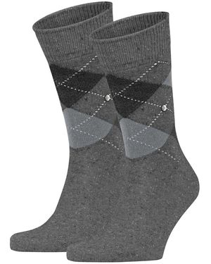 Burlington Chaussettes Chaussettes Paquet de 2 Dundee - Gris