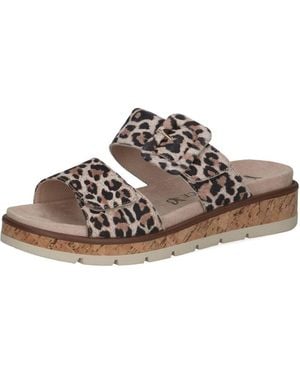 Caprice Sandales compensées Mules - Marron