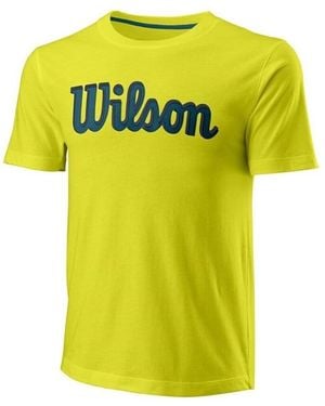 Wilson T-shirt Tennis Script Eco - Jaune