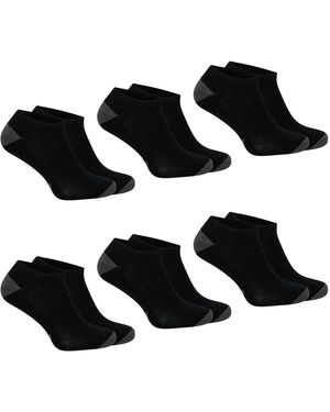Athena Chaussettes Socquettes, Lot De 6 Paires, Ecopack Sport - Noir