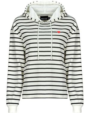 Pieces Capuchon Sweaters Pcchilli Ls Hoodie - Wit
