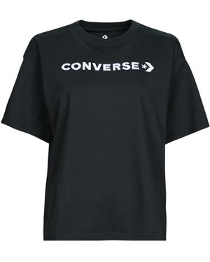 Converse T-Shirt Wordmark Relaxed Tee - Nero