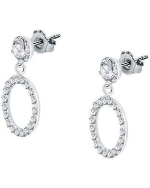 Cleor Boucles oreilles Boucles d'oreilles en argent 925/1000 et cristal - Métallisé
