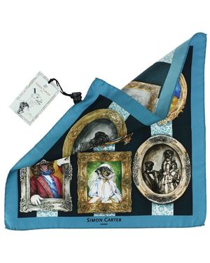 Simon Carter Cravates Et Accessoires Pochette - Bleu