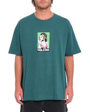 Volcom T-shirt Camiseta de manga corta Underfaced - Evergr - Bleu