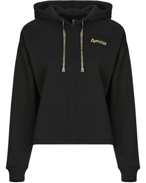Pieces Capuchon Sweaters Pcchilli Amour - Zwart