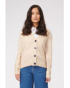 TeeShoppen Gilet Cardigan tricoté - Beige - Neutre