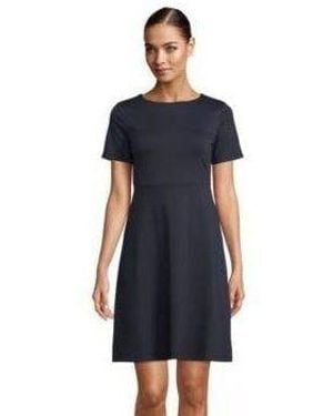 Sol's Robe CAMILLE - ROBE MIDI À MANCHES COURTES POUR FEMME - Bleu