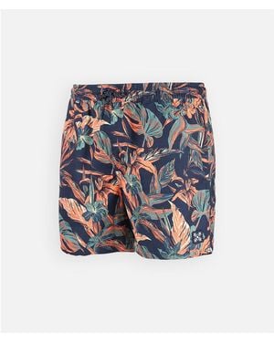 Oxbow Maillots de bain Beach short floral TROPICS - Bleu