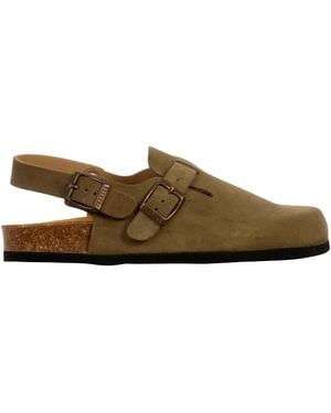 Plakton Mules Mules Cuir Blogwork - Marron