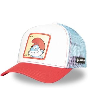 Capslab Casquette Casquette trucker avec filet The Smurfs Papa - Rouge