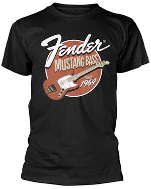 Fender T-shirt Mustang Bass - Noir