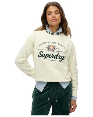 Superdry Sweat-shirt Sweatshirt Country Club Loose - Vert