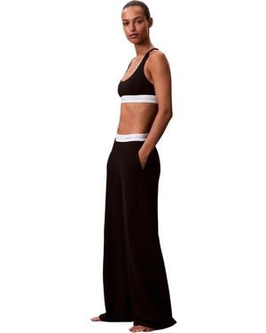 Calvin Klein Bas de pyjama LOGO JERSEY PANT LV00QS7518 - Noir