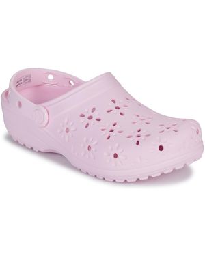 Crocs™ Clogs Classic Floral Cut Out Clog - Lila